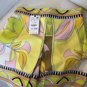 Zara Pucci yellow Look-alike Skirt - Size large - NWT